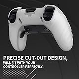 PlayVital Guardian Edition Anti-Slip Ergonomic Silicone Cover Case for ps5 Edge Controller, Soft Rubber Protector Skin for ps5 Edge Wireless Controller with Thumb Grip Caps - Glow in Dark - Green - Image 6