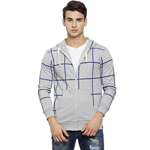 Full Sleeve Checks Design Men's Sweatshirt