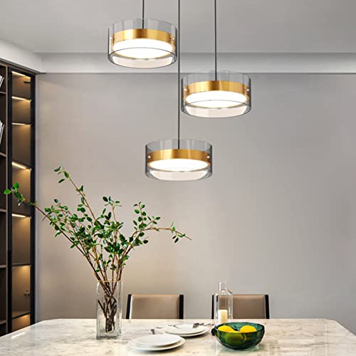 Lustre LED doré de luxe pour salle à manger moderne et loft