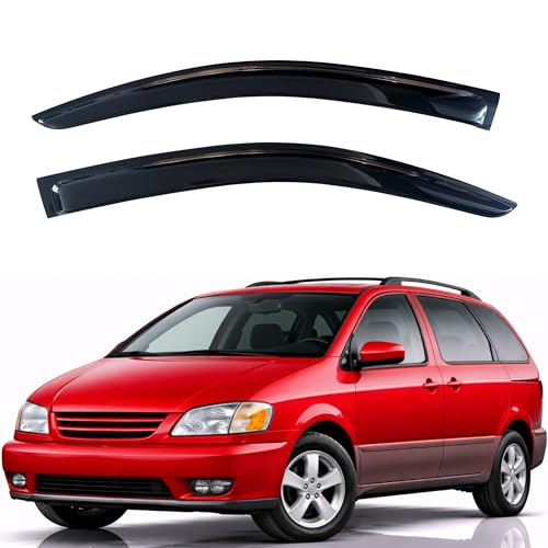 Image of KPY Rain Guards Fit for 1998-2003 Toyota Sienna, Out-Channel Window Visors Vent Wind Deflectors 2PC, Car Accessories for 98-03 Sienna