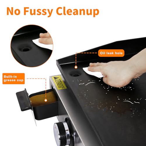 Hykolity BQA-1904-N 22 Inch Portable Tabletop Griddle thumb #4