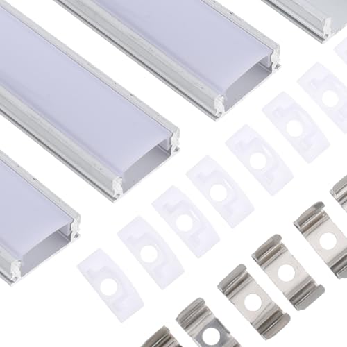 Kit 8 sets Canal LED con difusor de aluminio miniatura 2