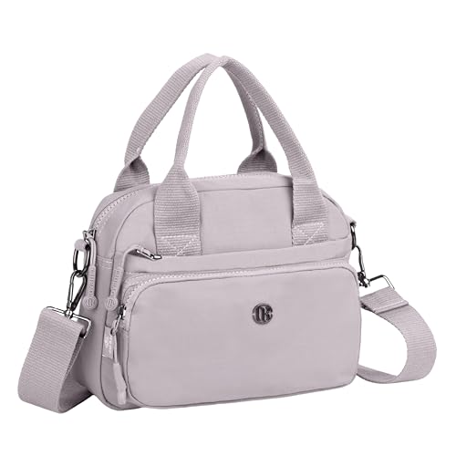 Image of TS WITH TECHSUN Small Women Crossbody Sling Bag Handbag for Travel Office Use, Water Resistant Nylon Shoulder Purse, Adjustable Strap Multipocket Organizer (25(L) X 19(H) X 9(W) CM)