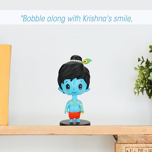 Webby Lord Shri Krishna Bobblehead Toys for Kids | Decoration Items for Home Décor, Car Dashboard, and Office Table | God Statue for Festival | Diwali | Birthday Gift for Kids, Family and Friends - Image 2 thumbnail