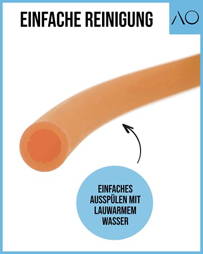 AO® Shisha Schlauch - Silikonschlauch Matt In Orange - 150 cm Länge - Passend Für Alle Shisha Adapter & Shisha… – Bild 5