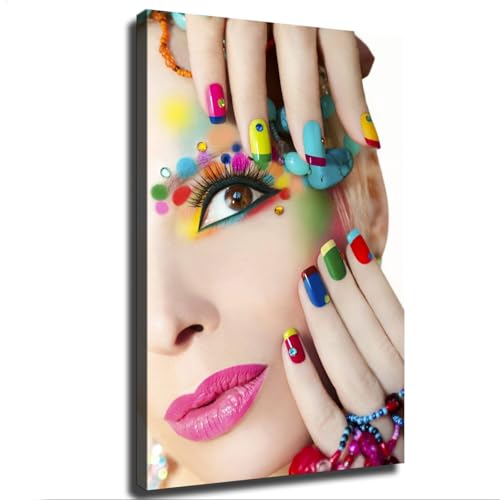 Fashion Nail Salon Makeup Beauty Salon Canvas Poster Holiday Gift