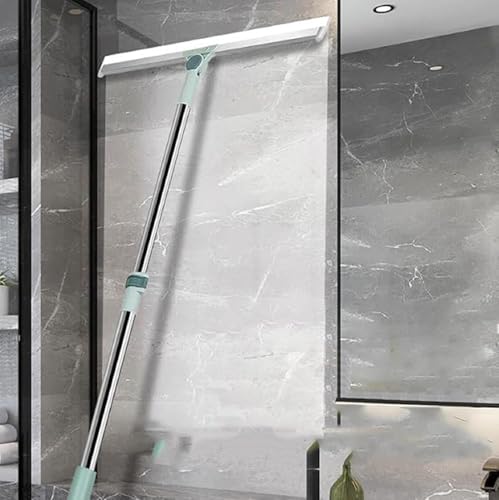 Image of Fidrox Heavy Duty Magic Broom Silicon Floor Wiper Combo with || Free Wall Hooks & Gap Cleaning Brush || 180 Degree Cleaning Squeegee for Bathroom and Kitchen, Stainless Extendable Handle Pack of 2