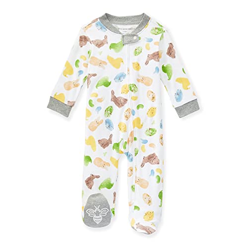 Image of Burt's Bees Baby unisex-baby Sleep & Play, Organic One-piece Romper-jumpsuit Pj, Zip Front Footed Pajama