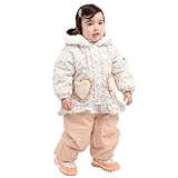 [UZULAND] [ウズランド] ジャンプスーツ スノーコンビ ベビー キッズ 中綿入り 撥水加工 女の子 ガールズ アニマル 動物 うさぎ 花柄 フラワー ハート 総柄 ジップ A：コーラル 95cm