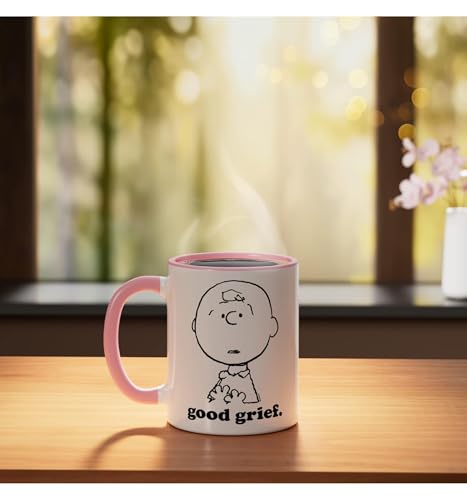 Mug cerámico Peanuts Rosa/Blanco 11oz miniatura 3
