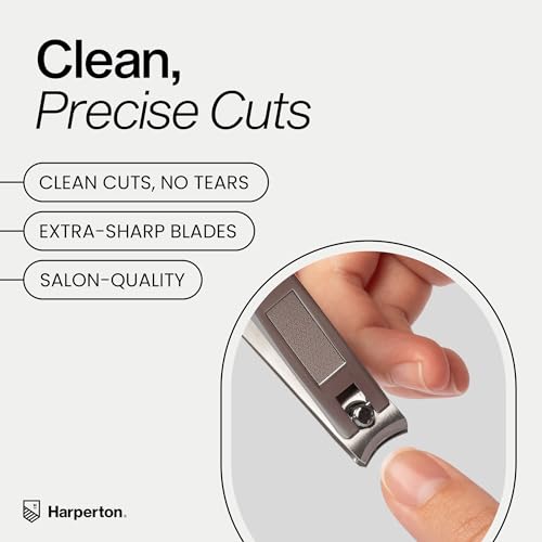 Image of Ultra Sharp Nail Clippers Set for Men & Women - 2 Pack Professional Stainless Steel Toe Nail Clippers with Built-in File & Travel Case - Heavy Duty Fingernail Clippers Kit for Thick Nails for Seniors
