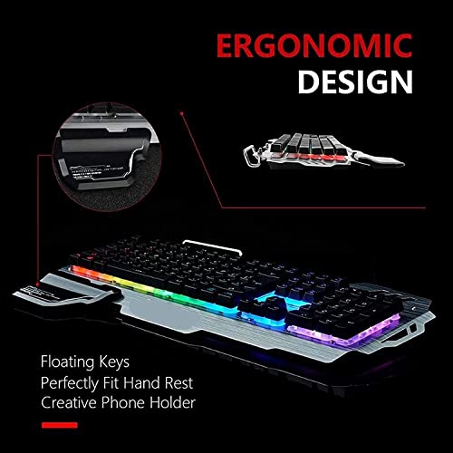 Teclado Mecánico NCRD11 USB con RGB y Reposamuñecas miniatura 5
