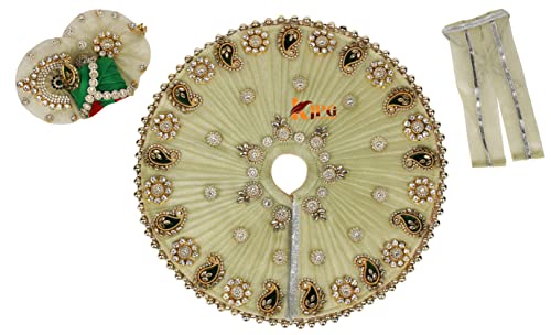 Image of Laddu Gopal Poshak /Thakur Ji Dress /Heavy zardoushi Dress for Kanha Ji /Fancy Dress for Bal Krishna /Dress for Krishna (Pista Green) (1)