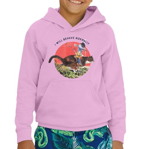 Sweat à capuche enfant chat behave normally art vintage
