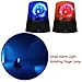 anso Rotating Blue LED Police Car Beacon Disco Party DJ Lamp DIY Red Alert Light (Blue)