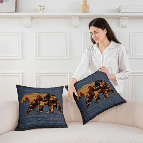 Feelyou Bear Sofa Throw Pillow Covers Decorative 20" x 20" inch — view 3