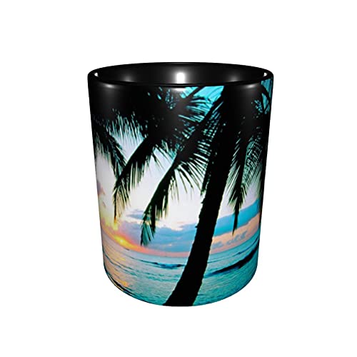 ULQUIEOR California Palm tree beach sun rise Funny Coffee Mugs for Women Men 12 Ounces Tea Cocoa Ceramic Cup Friends Cool Gadgets Personalized Novelty Gifts - Image 2