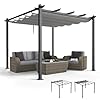   VINGLI-10x-10-Outdoor-Pergola-Retractable-Aluminum-Pergola-Canopy-with-Adjustable-Roof-Patio-Pergola-for-Deck-Porch-Garden-Yard-Gray