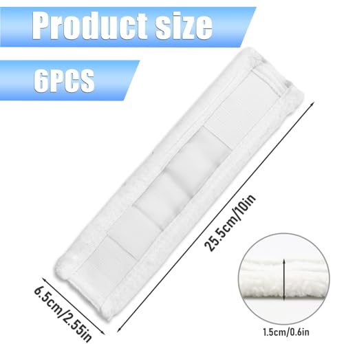 SENLINLIN 6 Stück Ersatzpads für Kärcher Fensterreiniger, für Kärcher Sprühflasche Ersatzteile, Mikrofaser Kompatibel mit Karcher WV1 WV 50 WV75 Fenstersauger Zubehör - ohne Sprühflasche