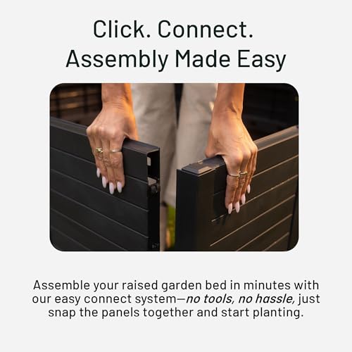 Tierra Verde 48"x48" Raised Garden Bed Black 1PK (12 Panels) by Tierra Verde - Image 5