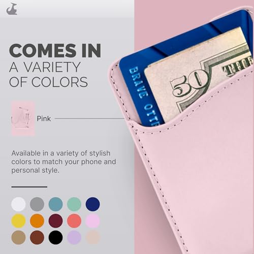 Wallaroo Premium Leather Cell Phone Wallet Stick On - Android and iPhone Wallet and Card Holder for Women and Men - Durable with Non-Slip Lining Secures Up to 3 Cards - Thumbnail 4