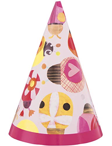 Unique Party 73330 - Mini Chapeaux de Fête - Fête à Thème Coccinelle 1er Anniversaire - Paquet de 8