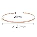 Thin Hammered Cuff in Rose Gold Fill; Delicate Handmade Stacking Bracelet for Women by Lotus Stone Design (Medium, Rose Gold)