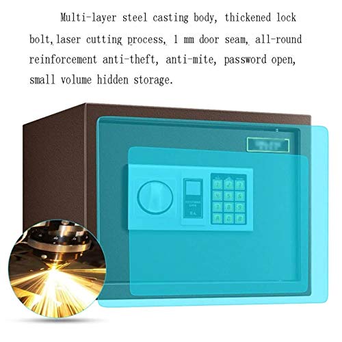 Personal Safe Security Digital Lock Box Key Combination Code Safes Box Steel Box Electronic Small Safes For Home Office Hotel (Color : Black) #TOP1