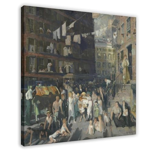 The Cliff Dwellers de George Bellows Impression sur toile de bureau 30,5x30,5 cm