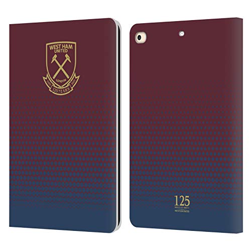 Étui portefeuille West Ham United FC en cuir premium pour tablette Apple iPad 9.7