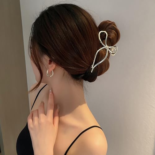 Pinza para cabello metálica dorada miniatura 6