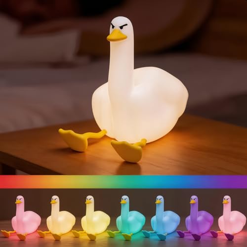 Lámpara de noche LED con diseño pato y 3 niveles de brillo miniatura 1