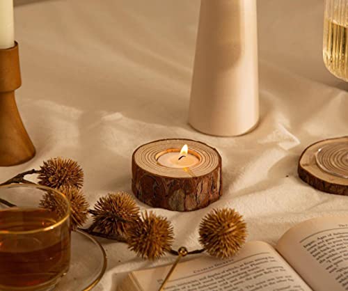 Lawei Confezione da 20 portacandele in legno