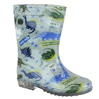 A2Z 4 Kids Boys Rain Boot Anti-Skid - Wellies AZ32314 Dinosaur 10 UK Ch