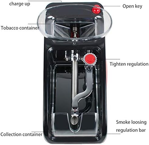 Cigarette Injector Machine ixaer Automatic Cigarette Rolling Machine - Tobacco Rolling Cigarette Injector Mini Machine with Increased Tobacco Storage Compartment for Faster Rolling