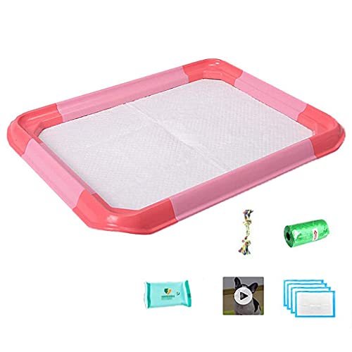 Soporte desmontable para almohadilla de entrenamiento para mascotas, marco a presión, bandeja de piso portátil para entrenamiento de orinal, fácil de limpiar para apartamento para perros pequeños y m