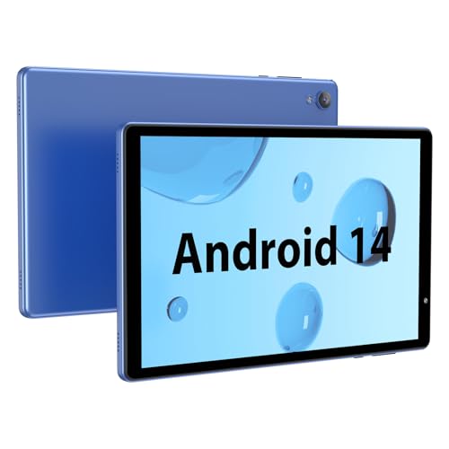 VOLENTEX 10 Inch Tablet Android 14 Tablet PC, Tablets with 32GB ROM 512GB Expand, Quad Core Processor, WiFi 6, 10.1'' IPS HD Display, 6000mAh Battery, Dual Camera,Type C (Blue)