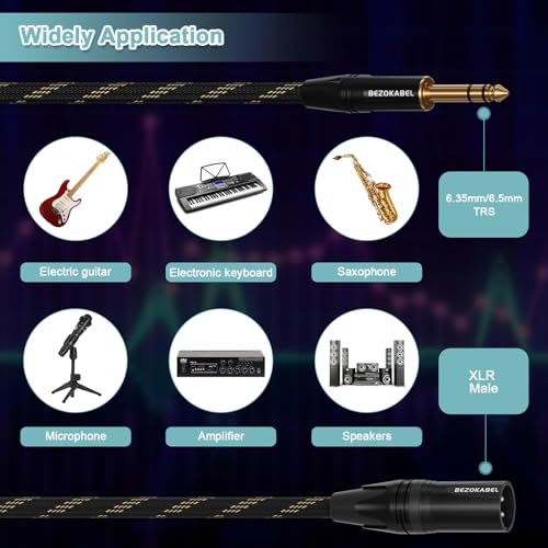 Câble XLR mâle vers 6,35 mm TRS pour brancher vos microphones - 2