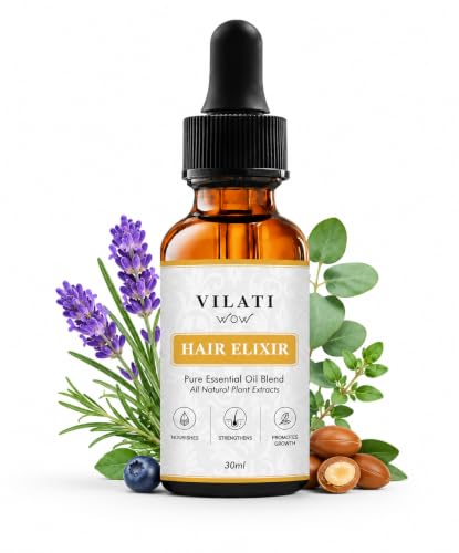 VILATI WOW Extracts Hair Envy - Natural Hair Growth Serum - 100% Pure Essential Oils, 15 Plant Extracts, Strengthen Hair, Minimize Breakage, Stimulate Follicles