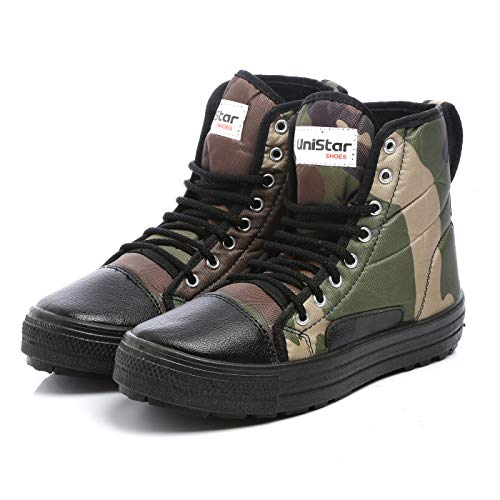 Image of Unistar High Ankle Trekking Ridding Men's Boots | Anti Skid Sole with Mild Waterproof Protection (Camoflauge - Size 5)