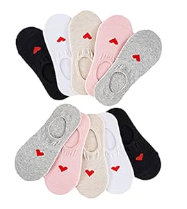 Mryuwb Herzmotiv Sneakersocken Mädchen 10 Paar