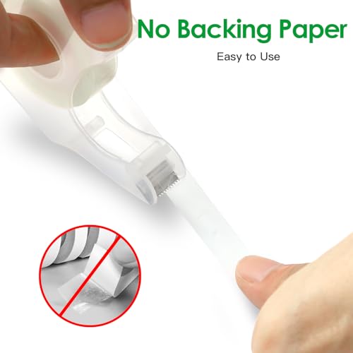 LOCKLOCK fita dupla face para serviços leves, pacote com 4, 1/2 x 350 polegadas, fita adesiva dupla