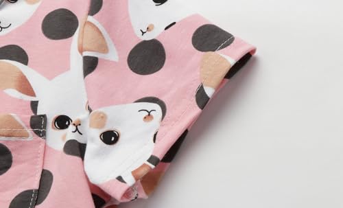 Mud Kingdom Girls Easter Dress Cute Bunny Short Sleeve Crewneck Cotton Casual4