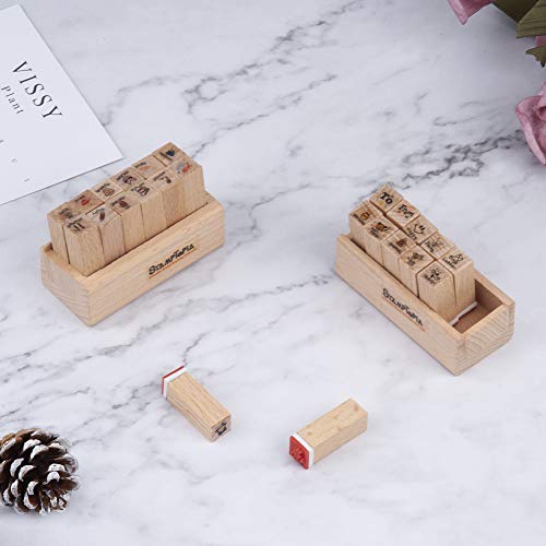 WANDIC ゴム印, 24個 (旅行と生活)