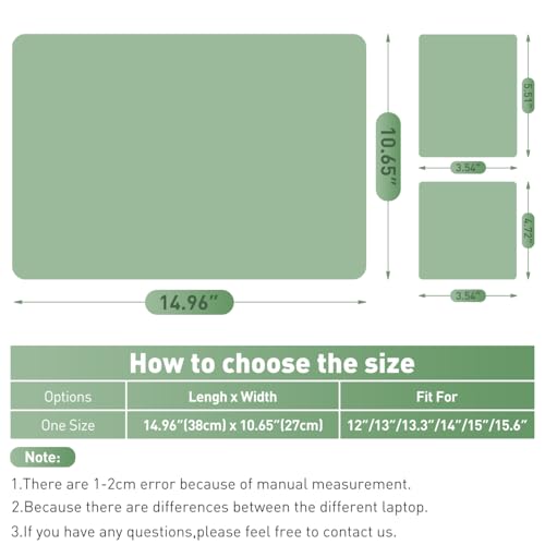 Calcomanía de vinilo universal verde para laptop de 12 a 15.6 pulgadas 7