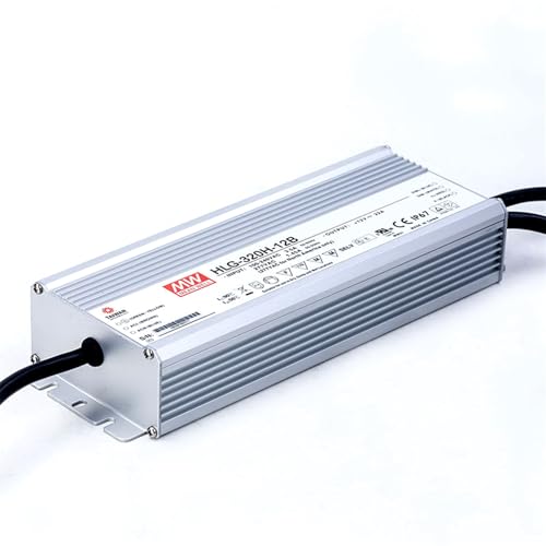 FerroFab HLG-320H-12B 12V 22A 320W LED Driver, IP67 Waterproof, High Efficiency, Compact Design, Exceptional Reliability, for LED Lighting, Industrial Automation, Outdoor Applications
