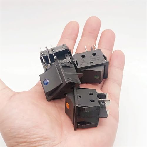 Interruptor basculante KCD4 de 4 pines 2 posiciones ON-OFF con luz de ojo de gato 220V 6
