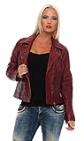 Blue Monkey Damen Lederjacke Bikerjacke BM62-537 (M)