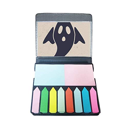 Fantôme Autocollant Halloween aux ailes déployées avec onglets de repérage fluo