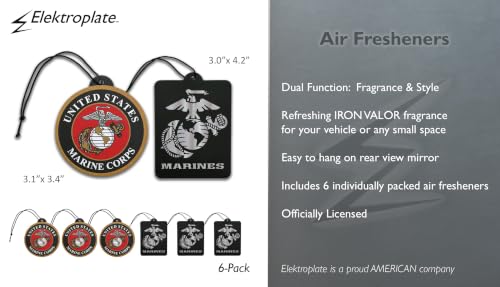 Image of Elektroplate US Marine Corps Car Air Freshener Variety 6-Pack